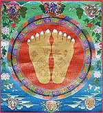 The world of the Buddha footprint
